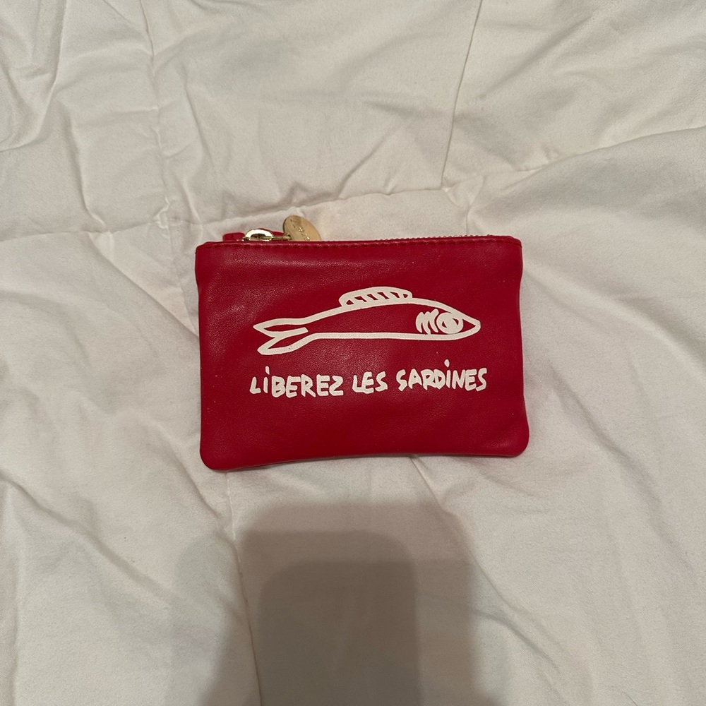 Clare V - libérez les sardines red coin pouch NWOT